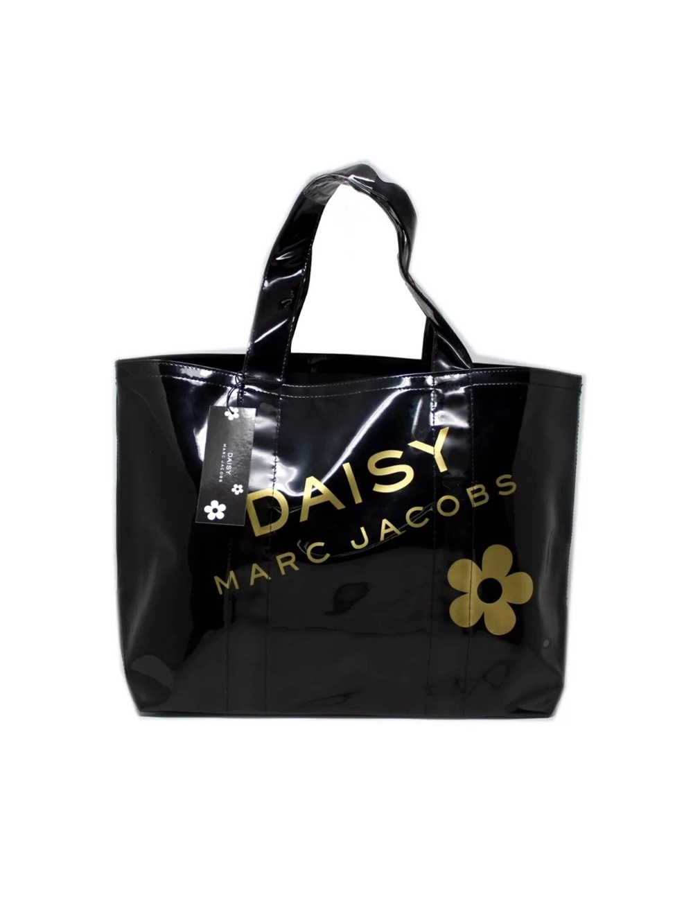 Marc Jacobs Black & Gold Daisy patent Tote bag